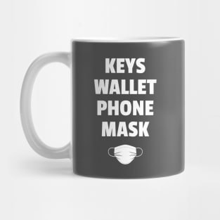 Keys, Wallet, Phone, Mask Mug